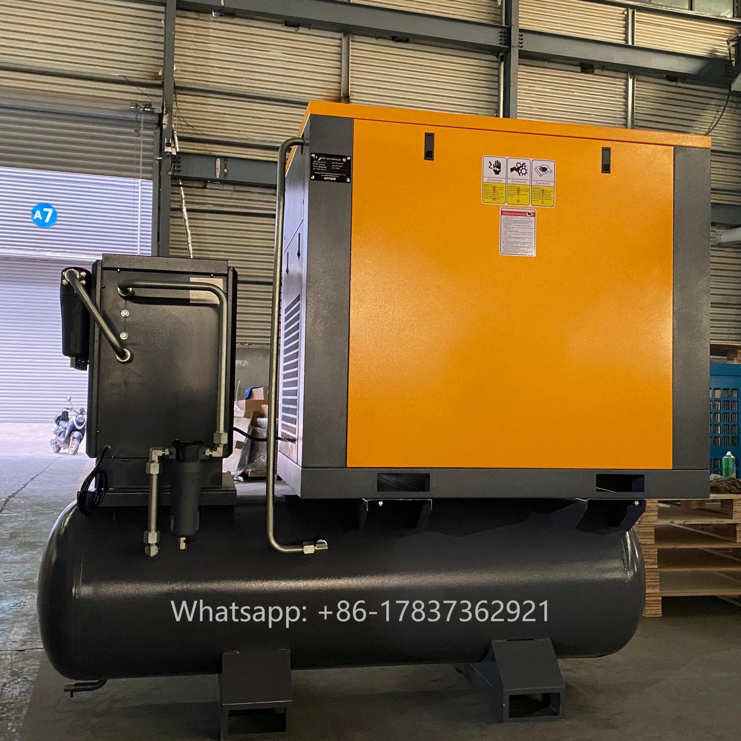15kw 20hp 380V 50HZ 3P 500L PM VSD rotary screw gas air compressor