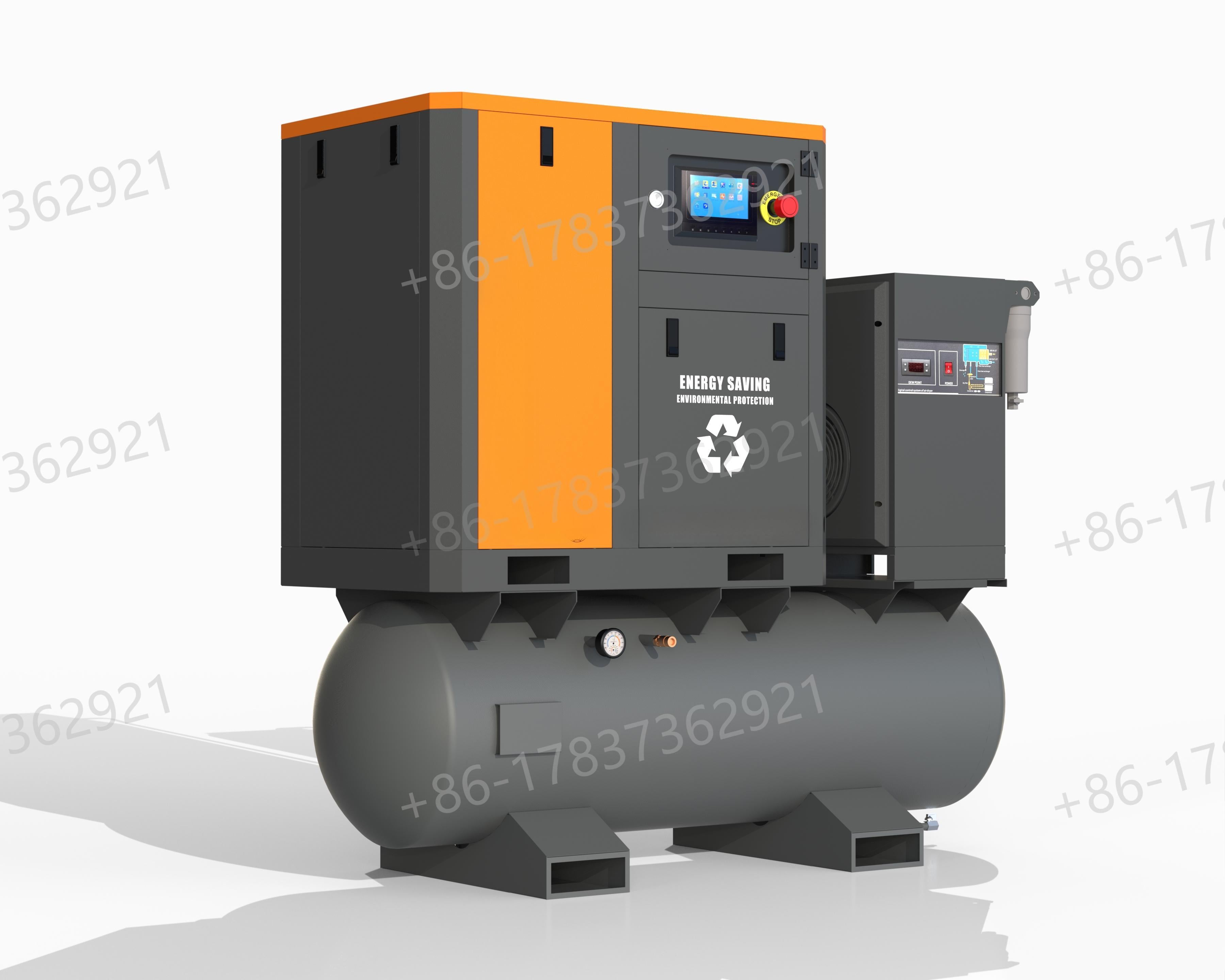 22kw 30hp 380V 50HZ 4in1 laser cutting machine screw air compressor ...